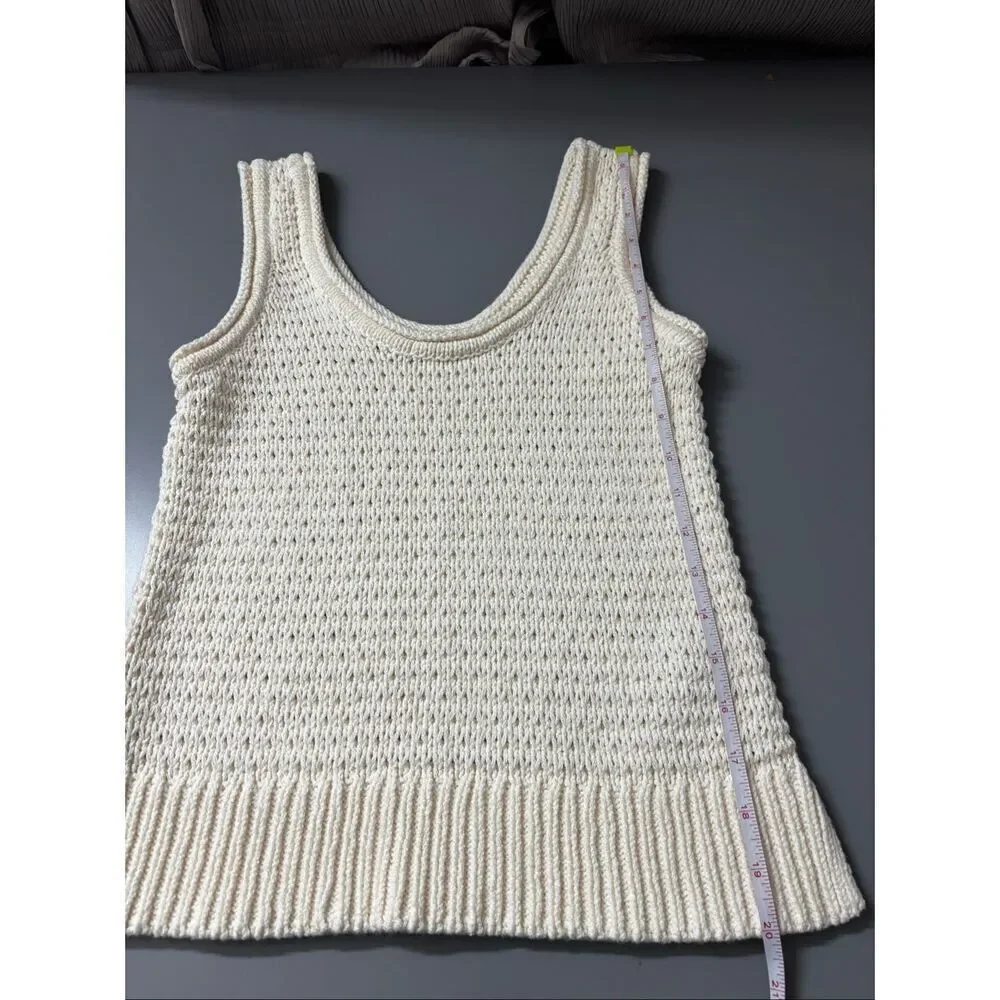 Madewell Textured-Stitch Sweater antique cream crochet